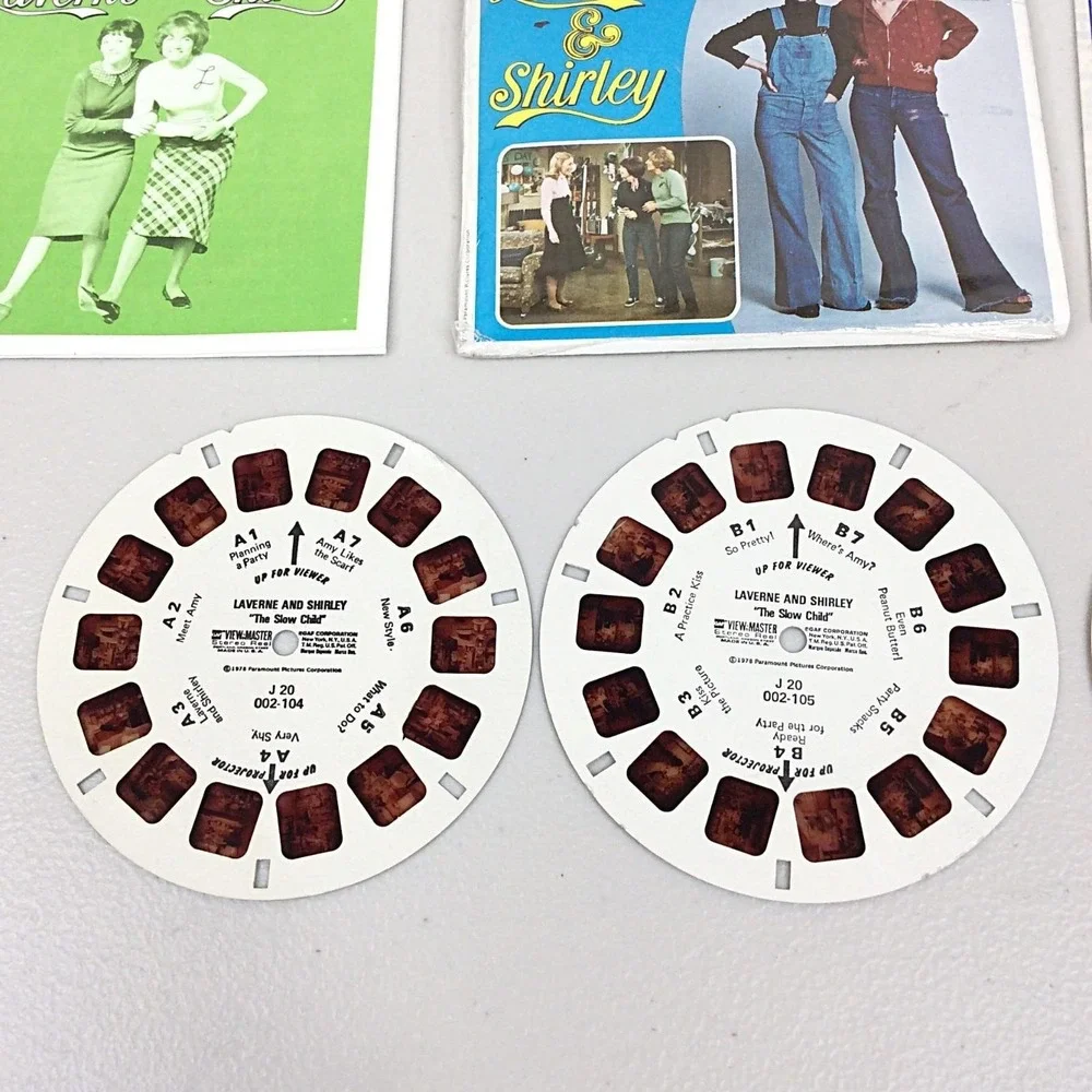 Vintage 1978 GAF View Master Laverne & Shirley J20 Showtime 3 Reel Set